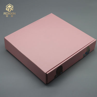 Pink E Flute Flip Top Cardboard Box , Mail Shipping Box With FSC Certificate