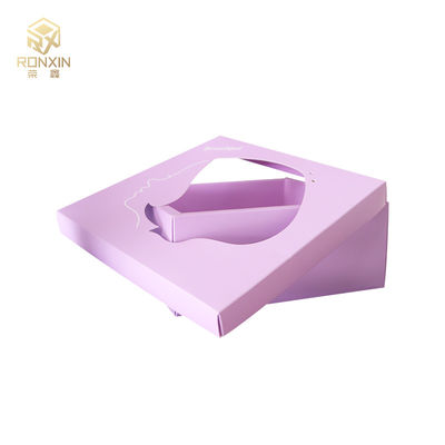 Coated Paper Foldable Gift Boxes With Ribbon Die Cut Art Technology