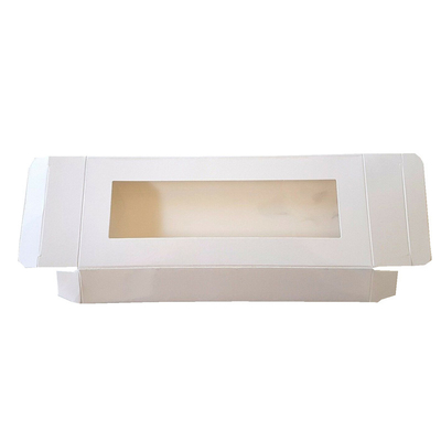 Clear Window Paperboard Gift Boxes White Tea Light Candle Packaging Matte lamination