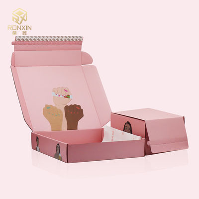 กล่องกระดาษแข็ง Flip Top Flip E สีชมพู, กล่องจัดส่งทางไปรษณีย์พร้อมใบรับรอง FSC